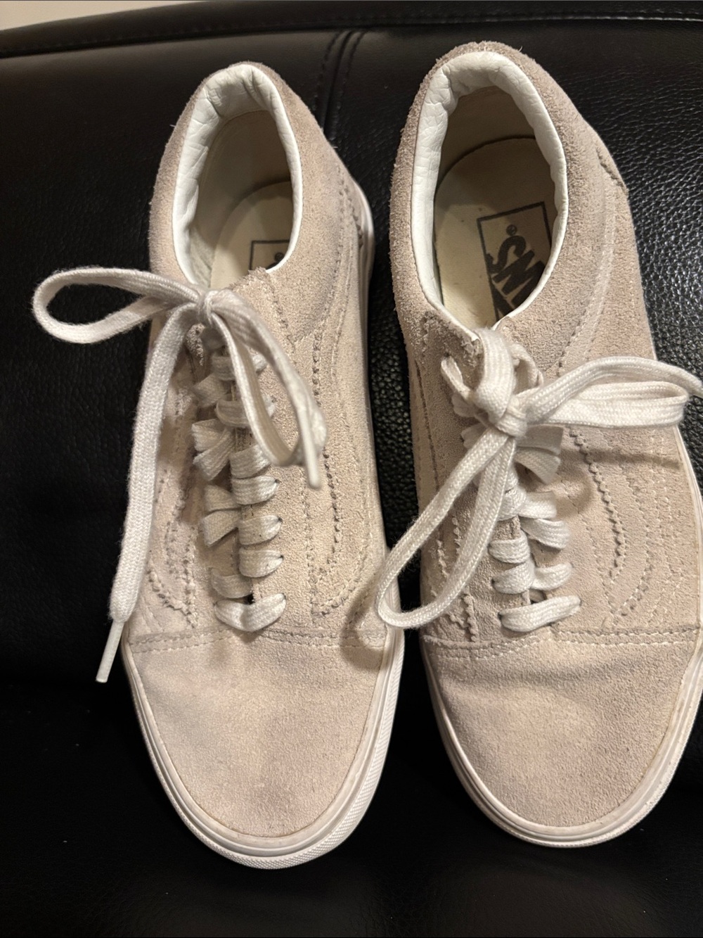 Vans Women's Suede Old Skool Sneakers in Light Beige
